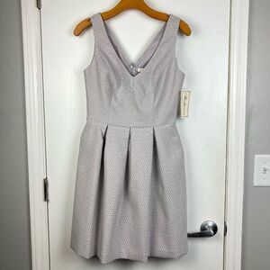 Shoshanna Textured Jacquard Sleeveless V-neck Mini Cocktail‎ Dress Shimmer sz 4